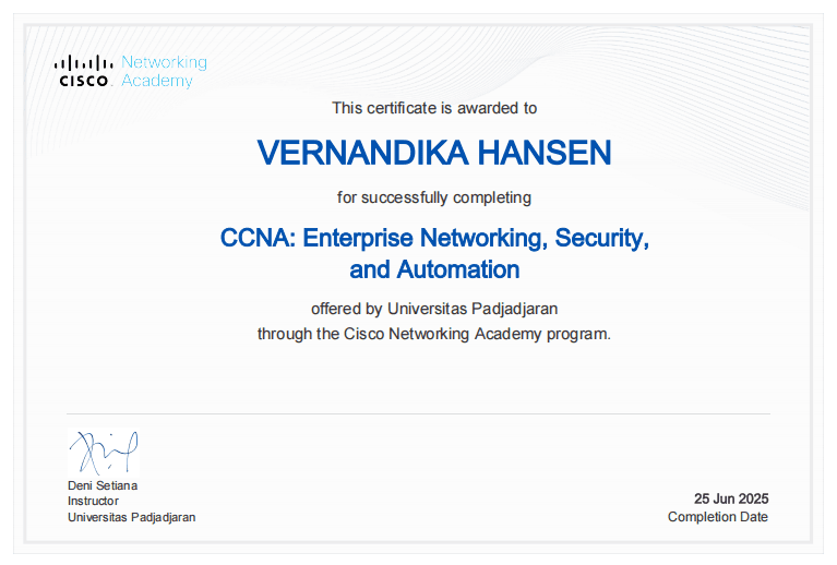 CCNA: Enterprise Networking, Security, and Automation (ENSA)