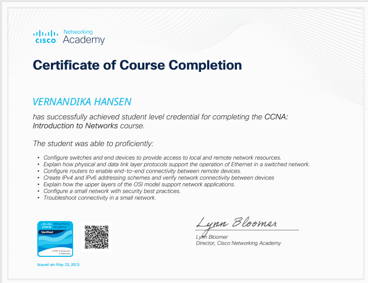 CCNA: Introduction to Networks (ITN)